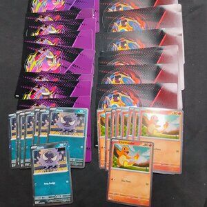 40 Pokemon Ascended Heroes Promo Charmander Gastly Cosmos Card Sticker Eevee Lot
